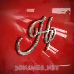 hp in Car Paint style - 3D name wallpaper