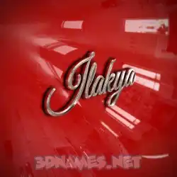 ilakya in Car Paint style - 3D name wallpaper