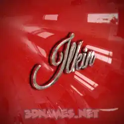 ilkin in Car Paint style - 3D name wallpaper