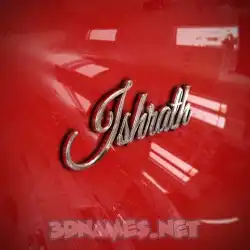 ishrath in Car Paint style - 3D name wallpaper
