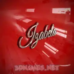 izabela in Car Paint style - 3D name wallpaper