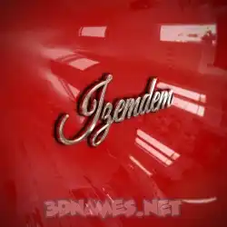 izemdem in Car Paint style - 3D name wallpaper