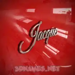 jacque in Car Paint style - 3D name wallpaper