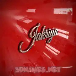 jakriya in Car Paint style - 3D name wallpaper