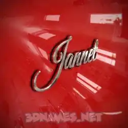 jannet in Car Paint style - 3D name wallpaper