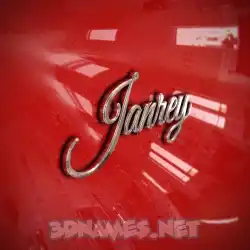 janrey in Car Paint style - 3D name wallpaper
