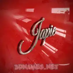 japie in Car Paint style - 3D name wallpaper