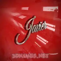 javier in Car Paint style - 3D name wallpaper