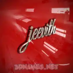 jeevith in Car Paint style - 3D name wallpaper