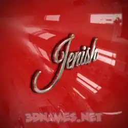 jenish in Car Paint style - 3D name wallpaper