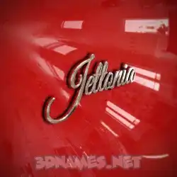 jettonia in Car Paint style - 3D name wallpaper