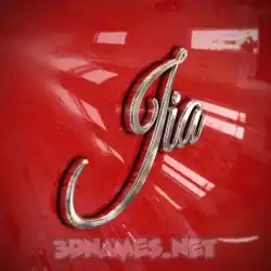 jia in Car Paint style - 3D name wallpaper