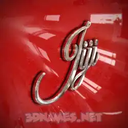 jiji in Car Paint style - 3D name wallpaper