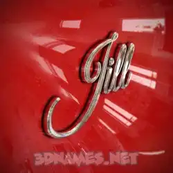 jill in Car Paint style - 3D name wallpaper
