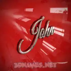 john in Car Paint style - 3D name wallpaper