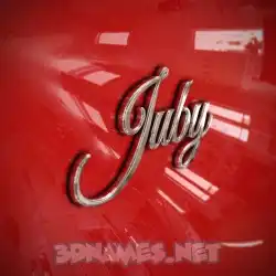 juby in Car Paint style - 3D name wallpaper