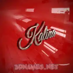 kalina in Car Paint style - 3D name wallpaper