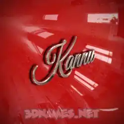 kannu in Car Paint style - 3D name wallpaper