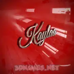 kaylaa in Car Paint style - 3D name wallpaper