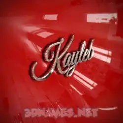 kayleb in Car Paint style - 3D name wallpaper