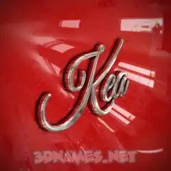 kea in Car Paint style - 3D name wallpaper
