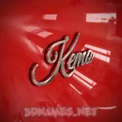 kemo in Car Paint style - 3D name wallpaper