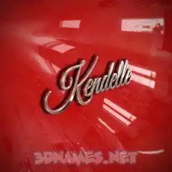 kendelle in Car Paint style - 3D name wallpaper