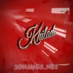 khiladi in Car Paint style - 3D name wallpaper