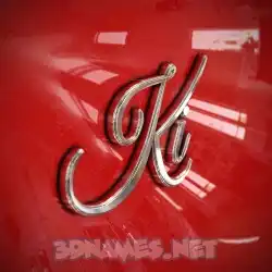 ki in Car Paint style - 3D name wallpaper