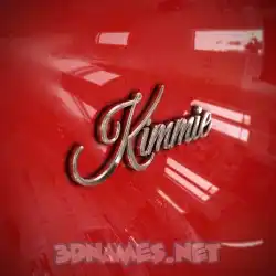 kimmie in Car Paint style - 3D name wallpaper