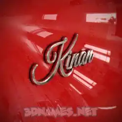 kinan in Car Paint style - 3D name wallpaper