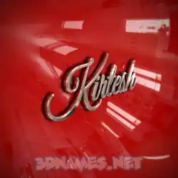 kirtesh in Car Paint style - 3D name wallpaper