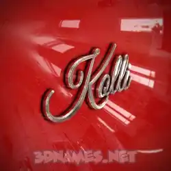 kolli in Car Paint style - 3D name wallpaper