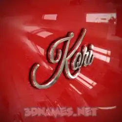 kori in Car Paint style - 3D name wallpaper