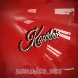 kourtnie in Car Paint style - 3D name wallpaper