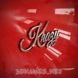 krazy in Car Paint style - 3D name wallpaper
