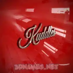 kuddles in Car Paint style - 3D name wallpaper