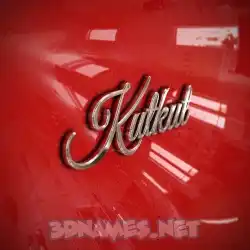 kutkut in Car Paint style - 3D name wallpaper