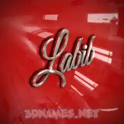labib in Car Paint style - 3D name wallpaper