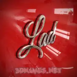lad in Car Paint style - 3D name wallpaper