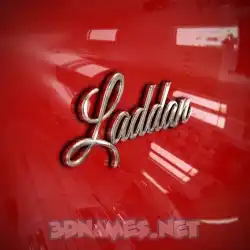 laddan in Car Paint style - 3D name wallpaper