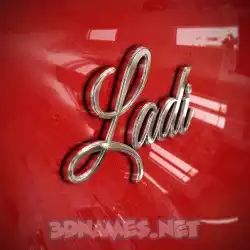 ladi in Car Paint style - 3D name wallpaper