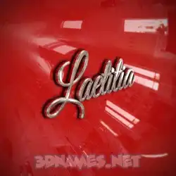 laetitia in Car Paint style - 3D name wallpaper
