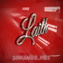 laith in Car Paint style - 3D name wallpaper