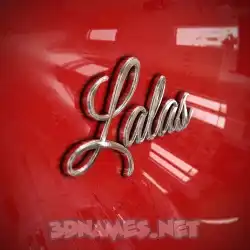 lalas in Car Paint style - 3D name wallpaper