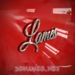 lames in Car Paint style - 3D name wallpaper