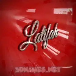 latifah in Car Paint style - 3D name wallpaper