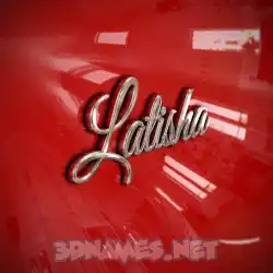 latisha in Car Paint style - 3D name wallpaper