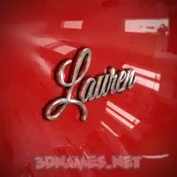 lauren in Car Paint style - 3D name wallpaper