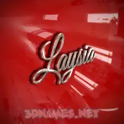 laysia in Car Paint style - 3D name wallpaper